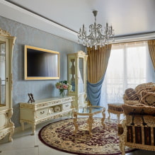 TV in the living room: photo, choice of location, wall design options in the hall around TV-3