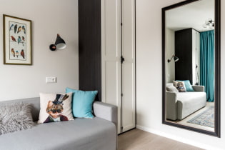 Mirror in the interior: types, location options, shapes, design, drawings, frame decor