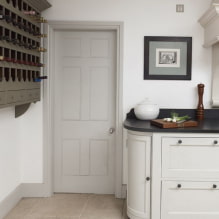 Gray doors in the interior: types, materials, shades, design, combination with the floor, walls-2