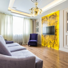 TV on the wall: the choice of location, design, color, wall decor around the screen-5