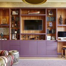 TV on the wall: the choice of location, design, color, wall decor around the screen-6