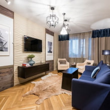 TV on the wall: the choice of location, design, color, wall decor around the screen-8