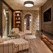 Arch to the living room (hall): views, materials, design, location-1