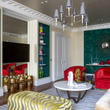 Niche for TV: types, design, decoration materials (drywall, laminate, wallpaper, etc.) - 1