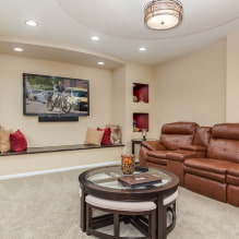 Niche for TV: types, design, decoration materials (drywall, laminate, wallpaper, etc.) - 6