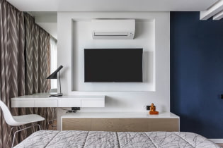 Niche for TV: types, design, decoration materials (drywall, laminate, wallpaper, etc.)