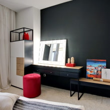 Dressing table: photos, types, shapes, materials, design, lighting, colors-3