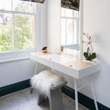 Dressing table: photos, types, shapes, materials, design, lighting, colors-4