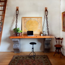 Loft-style tables: photos, types, materials, shapes, design examples, colors-6