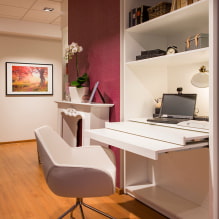 Pull-out table: photos in the interior, types, forms, materials, built-in options-0