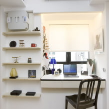 Window-sill table: types, materials, design ideas, forms, photos in the interior-5