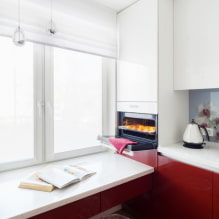 Window sill table: types, materials, design ideas, forms, photos in the interior-8