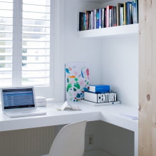 Corner computer table: photos in the interior, design, types, materials, colors-2