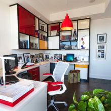 Corner computer table: photos in the interior, design, types, materials, colors-5