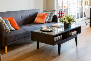 Coffee tables: photos in the interior, types, materials, shapes, colors, styles, design