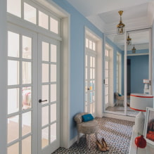 Interior doors with glass: photos, types, designs and drawings, colors, shapes of inserts-1