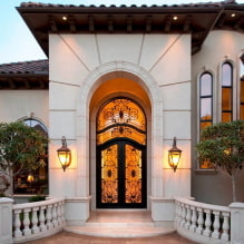 Forged doors: photos, types, design, examples with glass, patterns, drawings-6