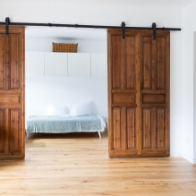 Sliding doors: photos, pros and cons, types, materials, colors, styles, design-4