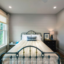 Wrought iron beds: photo, types, color, design, headboard with forging elements-3