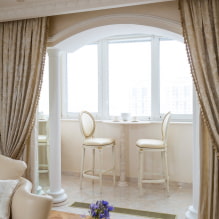 Bar counter on the balcony: location options, design, countertop materials, decor-0