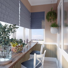 Bar counter on the balcony: location options, design, countertop materials, decor-8