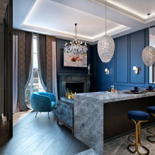 Bar counter in the living room: types, shapes, location options, colors, materials, design-5