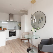 Round tables for the kitchen: photos, types, materials, color, location options, design-1