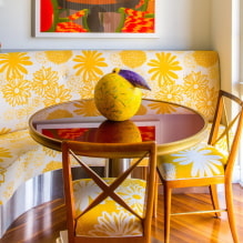 Round tables for the kitchen: photos, types, materials, color, location options, design-2