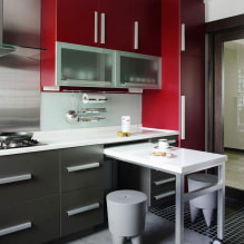 Dining table for a small kitchen: types, design, shapes, location in the room-2