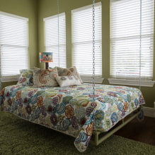 Hanging bed: types, options for attaching to the ceiling, shapes, design, ideas for the street-8