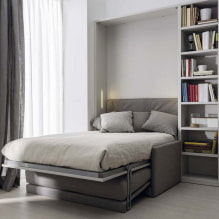 Bed in the wall: photos in the interior, types, design, examples of folding transformers-1