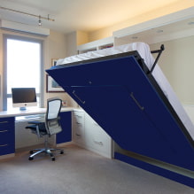 Bed in the wall: photo in the interior, types, design, examples of folding transformers-4