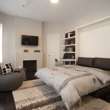 Bed in the wall: photo in the interior, types, design, examples of folding transformers-8