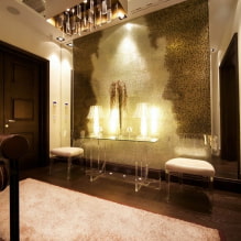 Mirror mosaic in the interior: design examples, tile shapes, finishing options-2