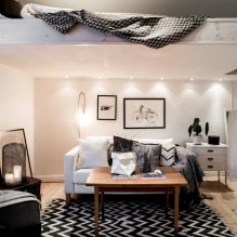 Bed under the ceiling: recommendations for choosing, types, design, photos in various styles-1