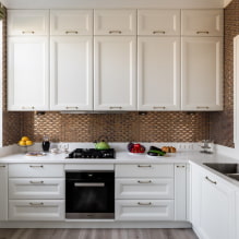 Mosaic in the interior: finishes, types, shapes of tiles, color, design and drawings-2