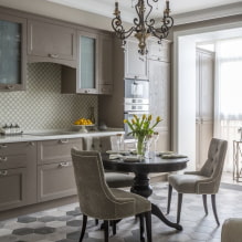 Tiles for the kitchen on the floor: design, types, colors, layout options, shapes, styles-3