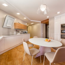 Tiles for the kitchen on the floor: design, types, colors, layout options, shapes, styles-7