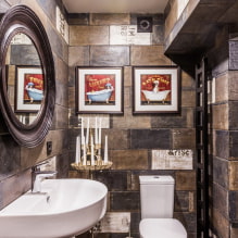 Toilet tiles: design, photos, tips for choosing, types, colors, shapes, layout examples-2