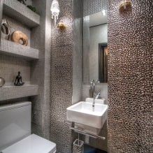 Toilet tiles: design, photos, tips for choosing, types, colors, shapes, layout examples-4