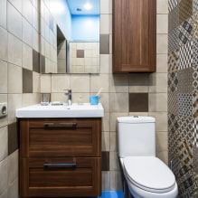 Toilet tiles: design, photos, tips for choosing, types, colors, shapes, layout examples-5