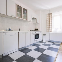 Linoleum for tiles: pros and cons, design, drawings, shapes, colors-6