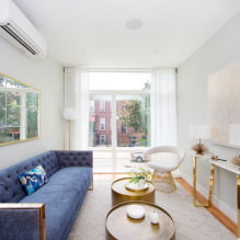 Blue sofa in the interior: types, mechanisms, design, upholstery materials, shades, combinations-5