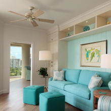 Ottomans in the interior: types, colors, materials, shapes, design, examples in different styles-3