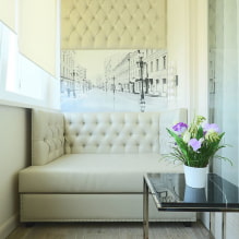 Sofa on the balcony or loggia: types, design, forms, placement options-5