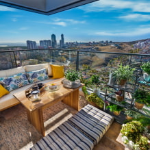 Sofa on the balcony or loggia: types, design, forms, placement options-7