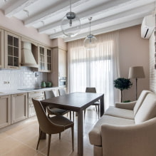 Kitchen with a sofa: types, transformation mechanisms, upholstery materials, shapes, design, colors-3