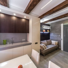 Kitchen with a sofa: types, transformation mechanisms, upholstery materials, shapes, design, colors-4