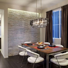 Decorative stone in the interior: finishes, colors, design, types of imitation, combinations-1