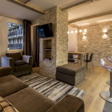 Decorative stone in the interior: finishing options, colors, design, types of imitation, combinations-4